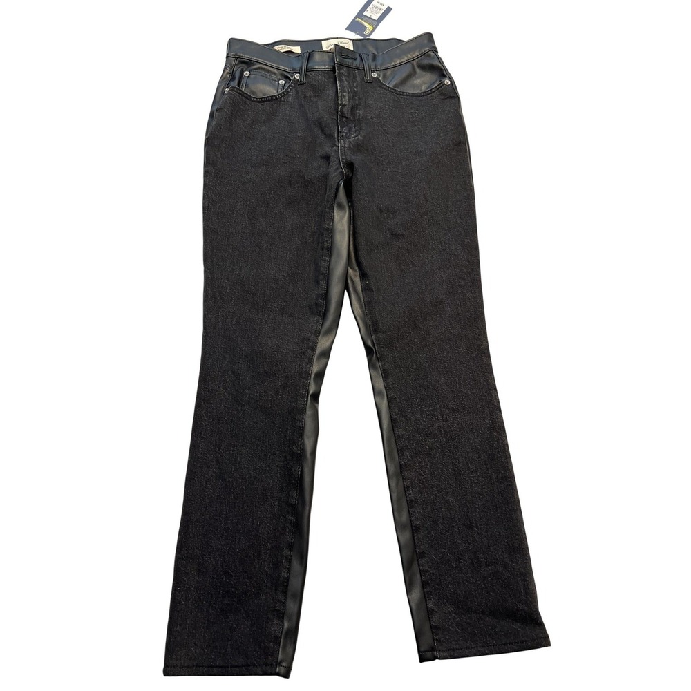 Universal Thread Pants Womens 8 Faux Leather Coated High Rise Slim Jeans 80s